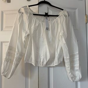 Sanctuary Cream Blouse with Lace Detail